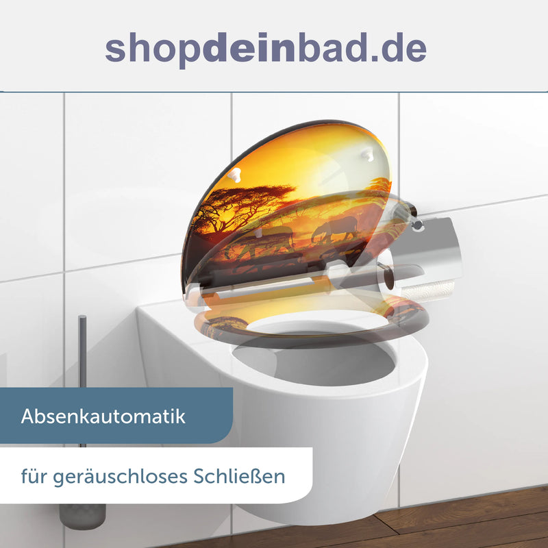 WC-Sitz AFRICA mit Absenkautomatik und Schnellverschluss