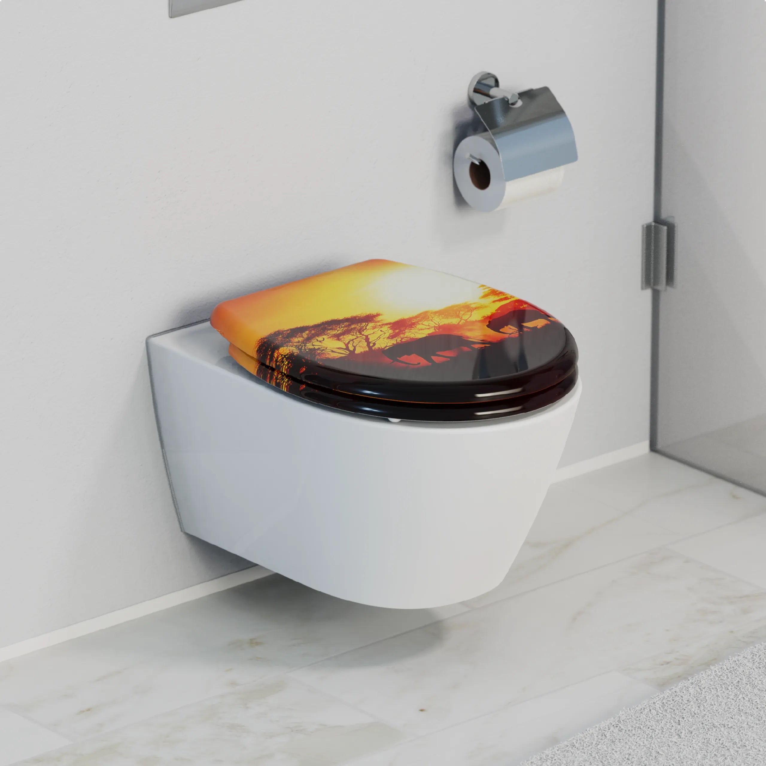 WC-Sitz AFRICA mit Absenkautomatik und Schnellverschluss