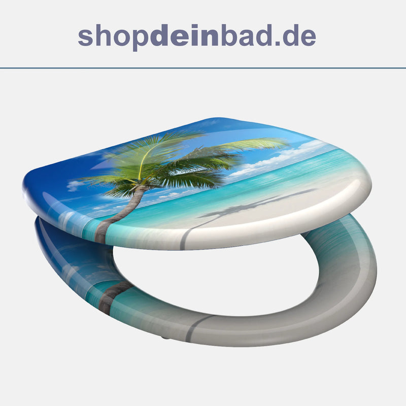 WC-Sitz CARRIBEAN mit Absenkautomatik und Schnellverschluss