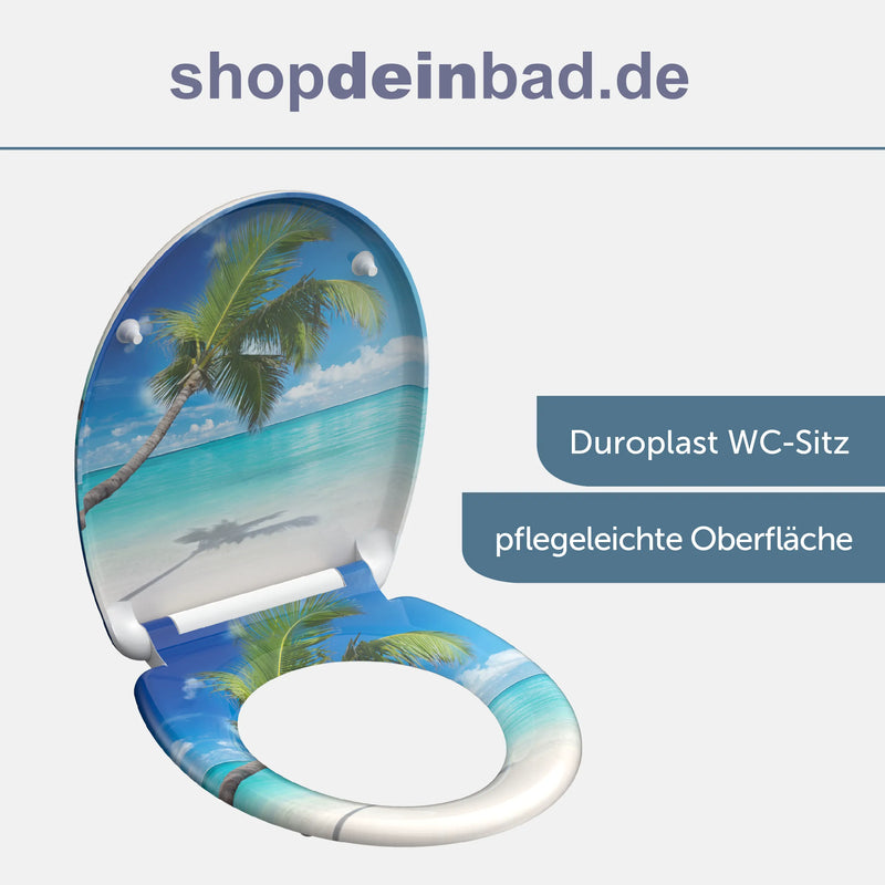WC-Sitz CARRIBEAN mit Absenkautomatik und Schnellverschluss
