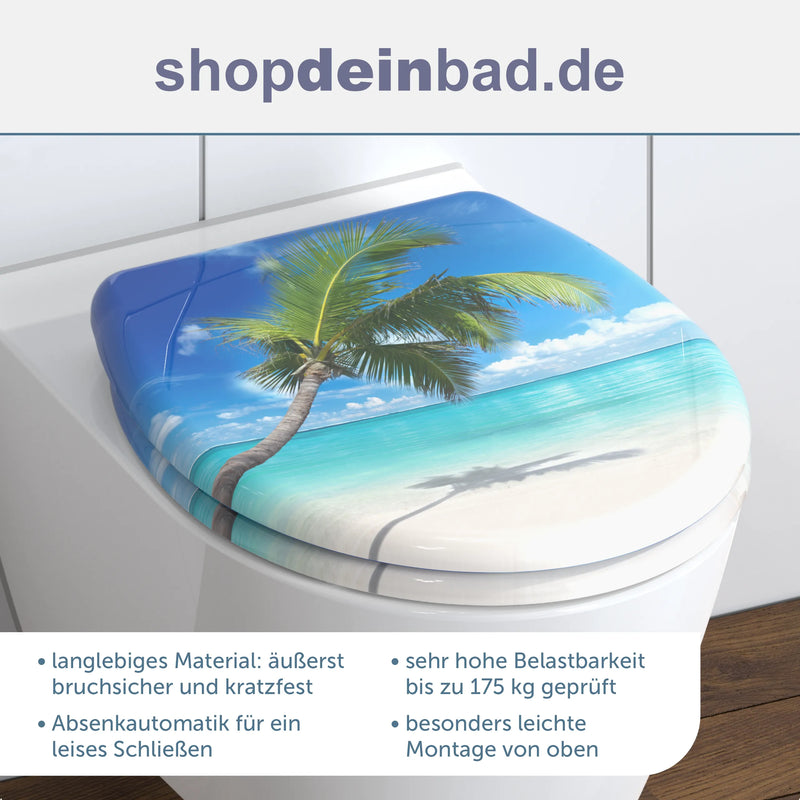 WC-Sitz CARRIBEAN mit Absenkautomatik und Schnellverschluss