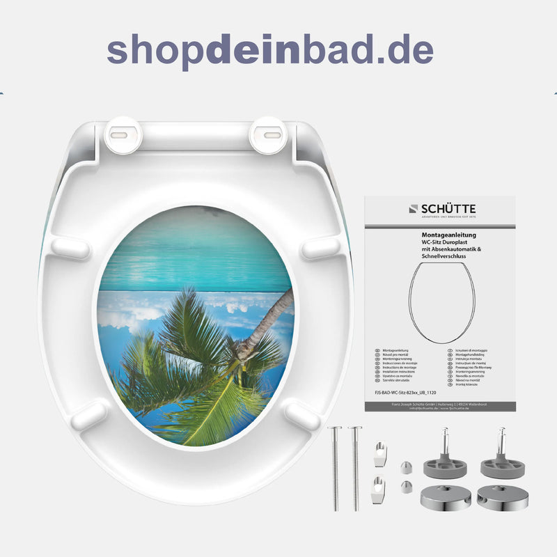WC-Sitz CARRIBEAN mit Absenkautomatik und Schnellverschluss