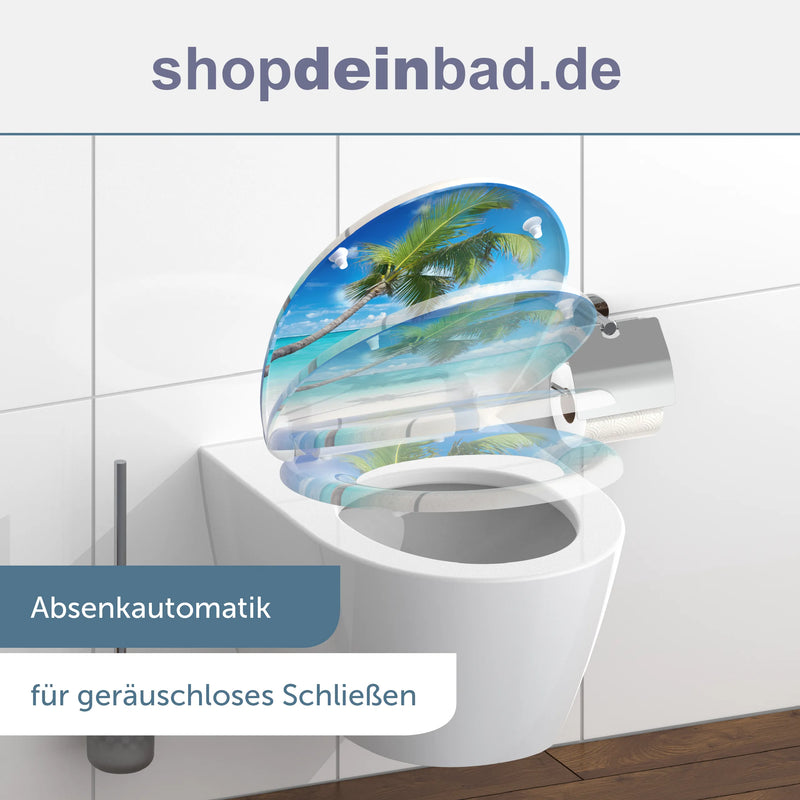 WC-Sitz CARRIBEAN mit Absenkautomatik und Schnellverschluss