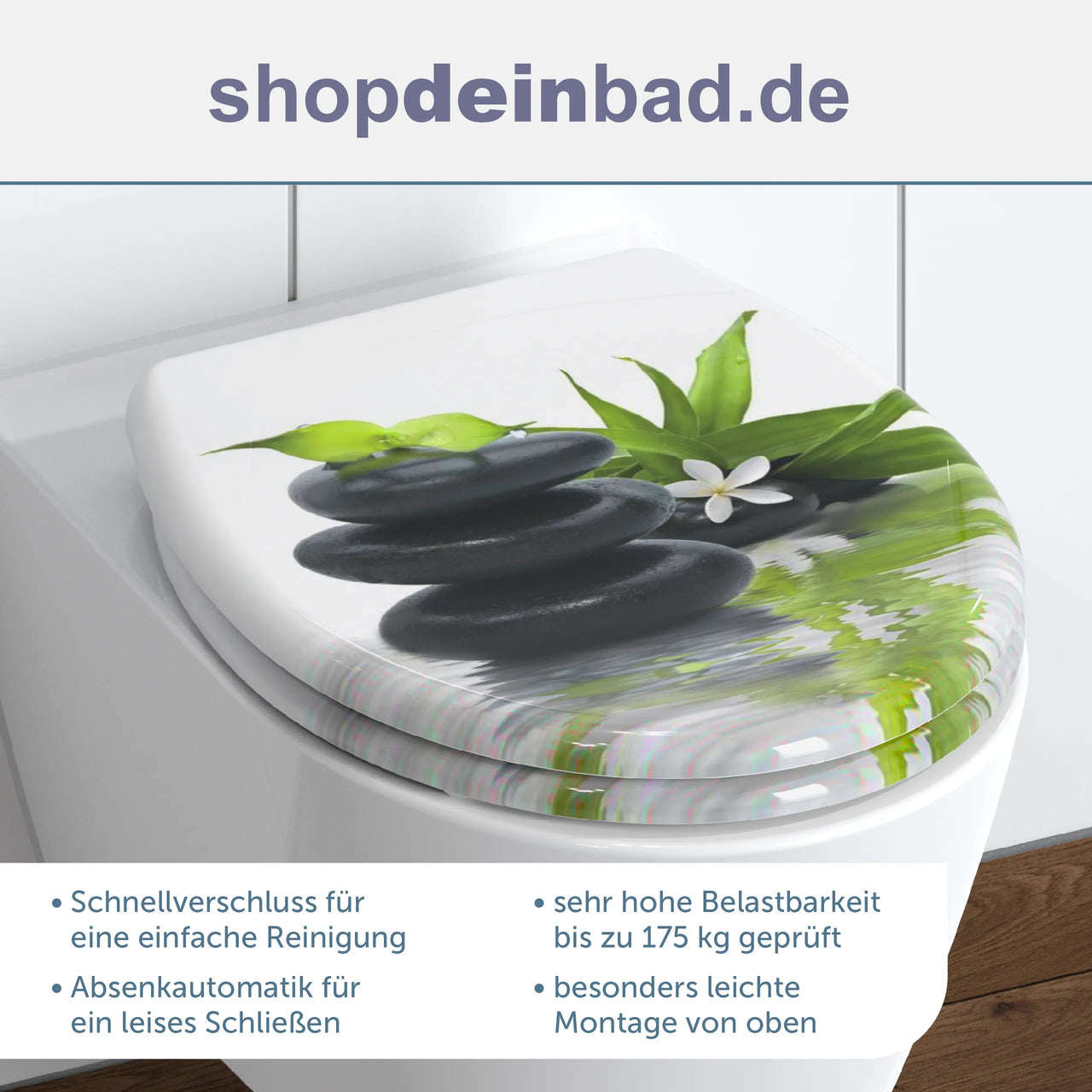 WC-Sitz JASMIN mit Absenkautomatik und Schnellverschluss