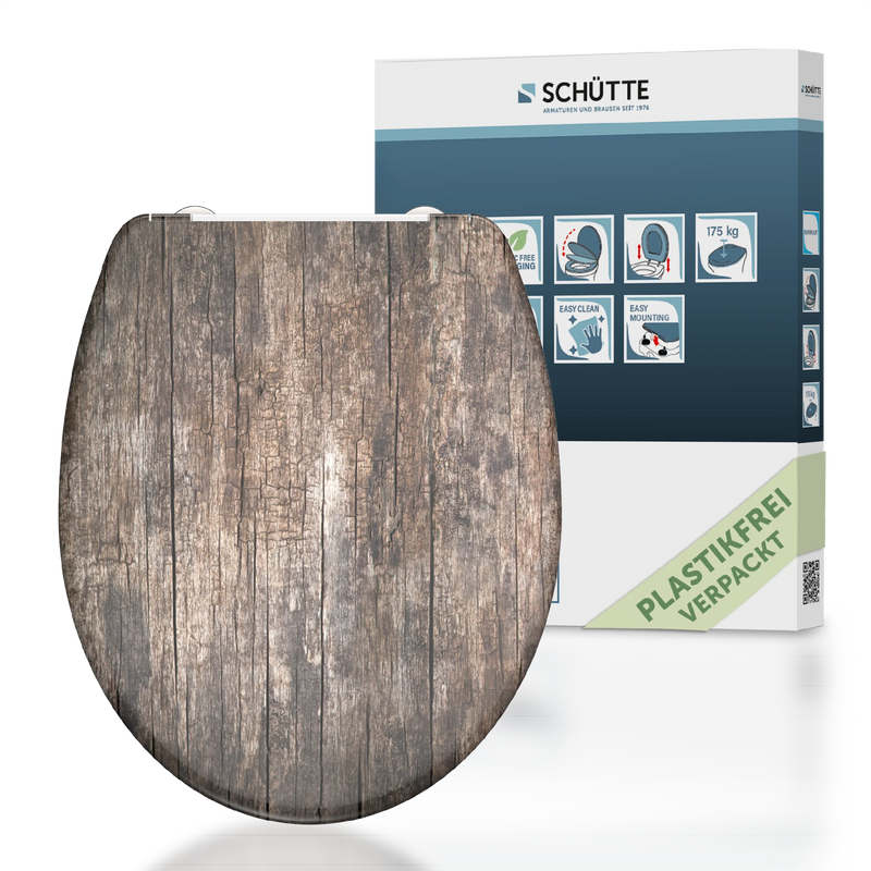WC-Sitz OLD WOOD mit Absenkautomatik und Schnellverschluss