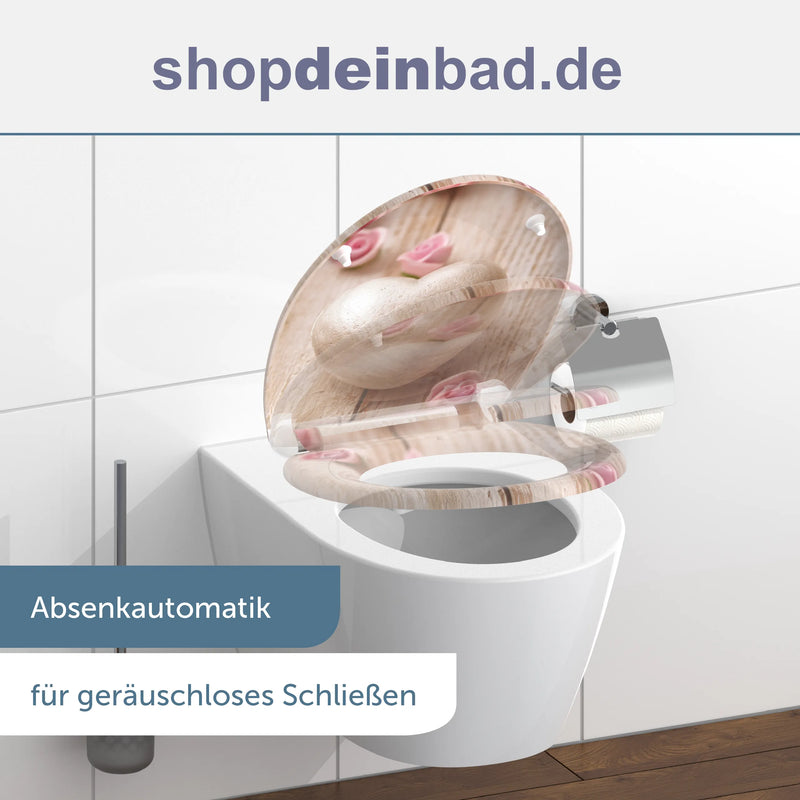 WC-Sitz ROMANTIC mit Absenkautomatik und Schnellverschluss