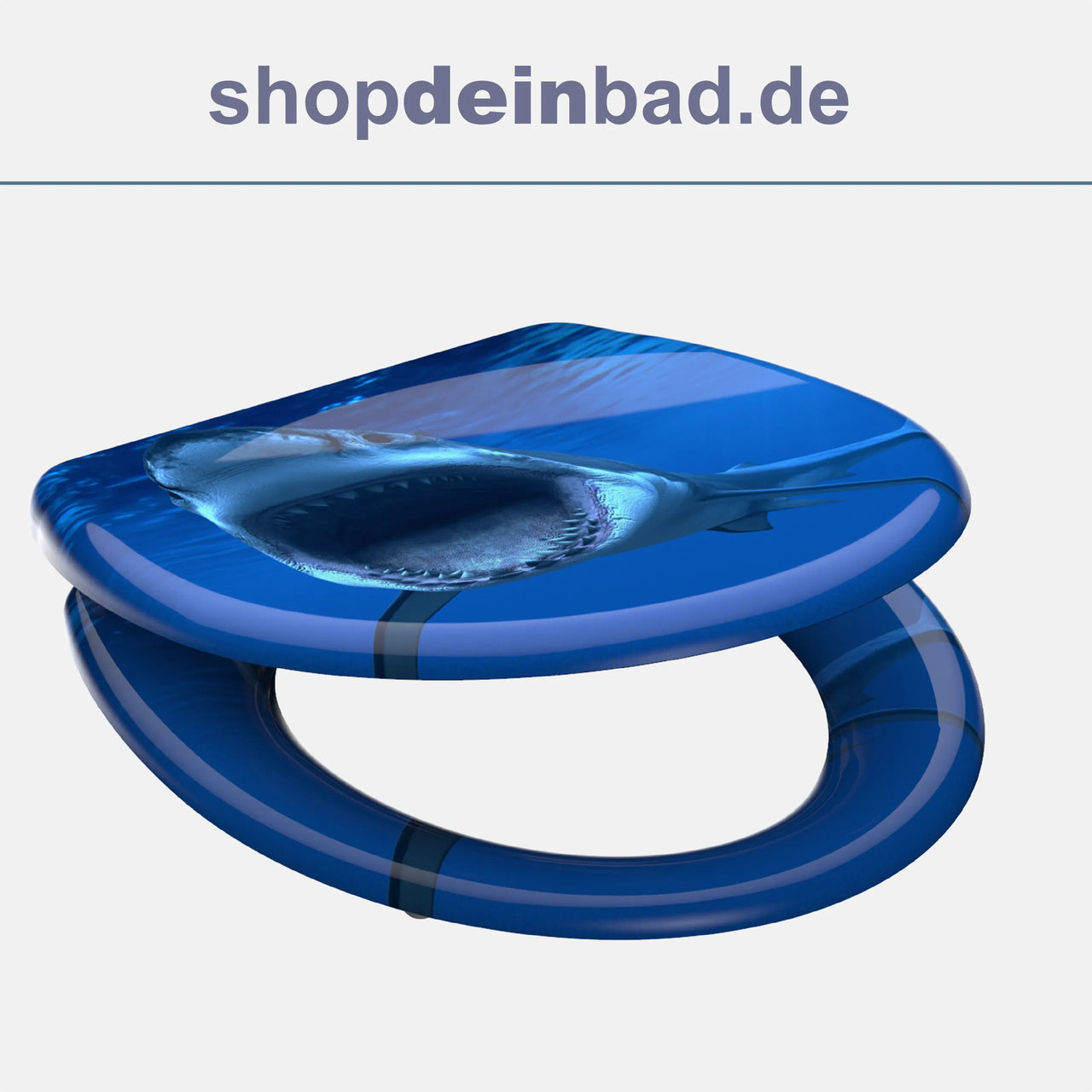 WC-Sitz SHARK mit Absenkautomatik und Schnellverschluss