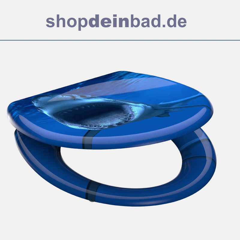 WC-Sitz SHARK mit Absenkautomatik und Schnellverschluss