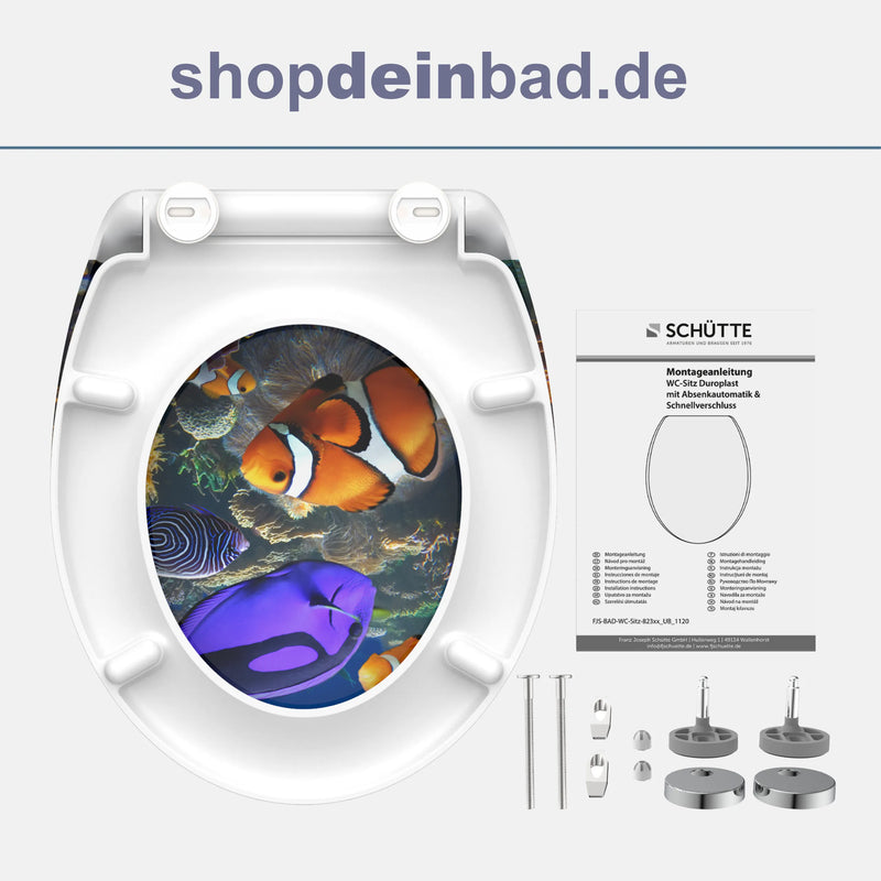 WC-Sitz SEA LIFE mit Absenkautomatik und Schnellverschluss