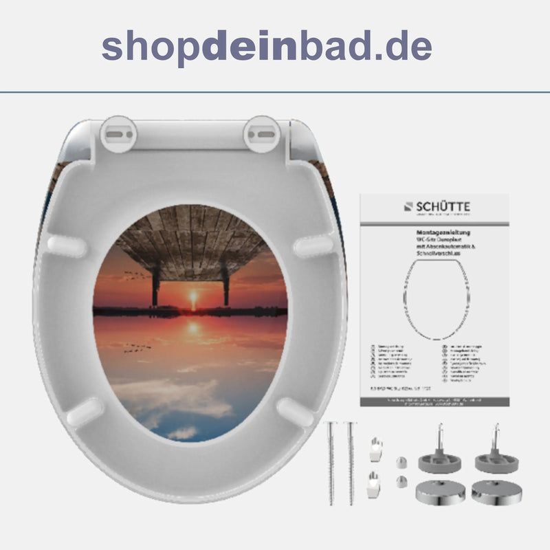 WC-Sitz SUNSET SKY mit Absenkautomatik und Schnellverschluss