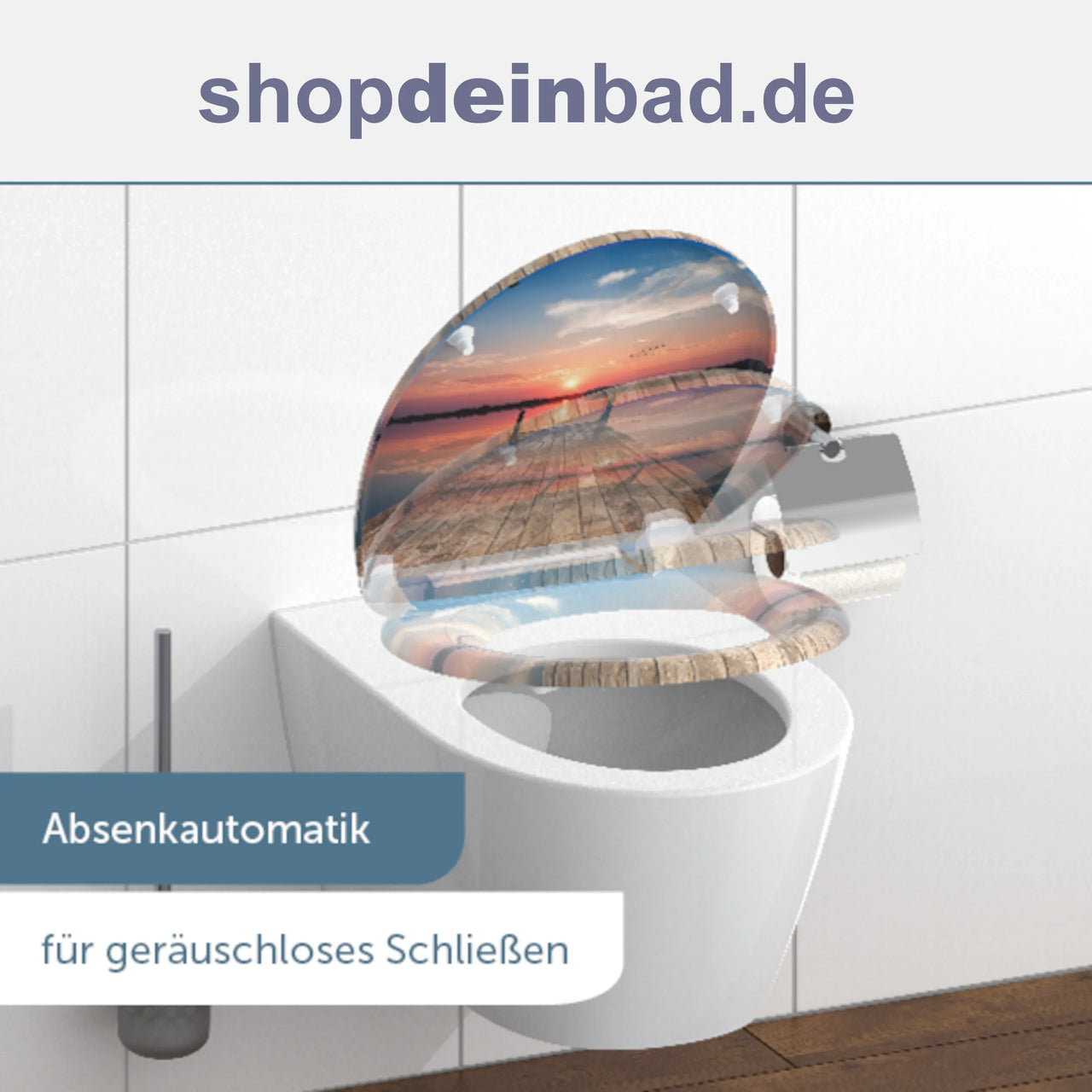 WC-Sitz SUNSET SKY mit Absenkautomatik und Schnellverschluss