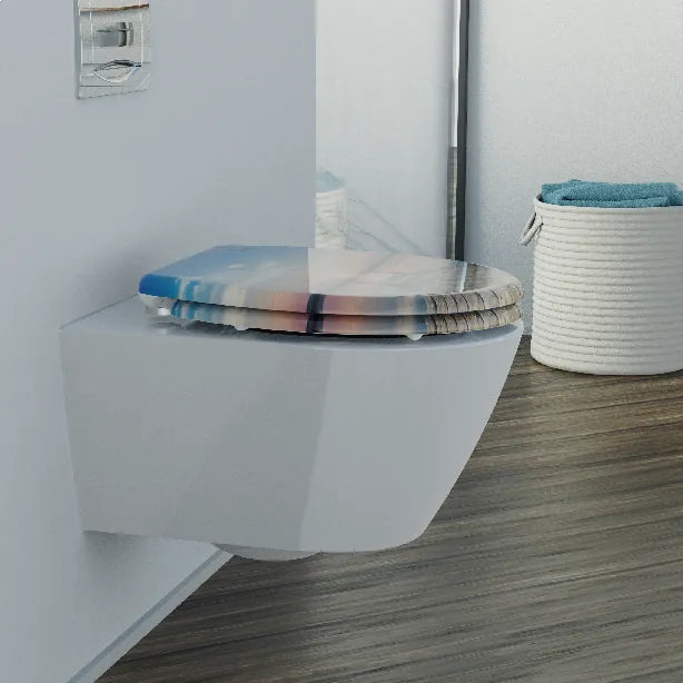 WC-Sitz SUNSET SKY mit Absenkautomatik und Schnellverschluss