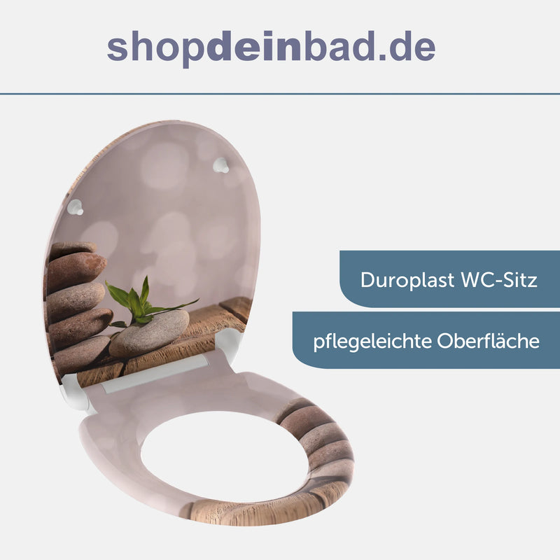 WC-Sitz STONE PYRAMID mit Absenkautomatik und Schnellverschluss