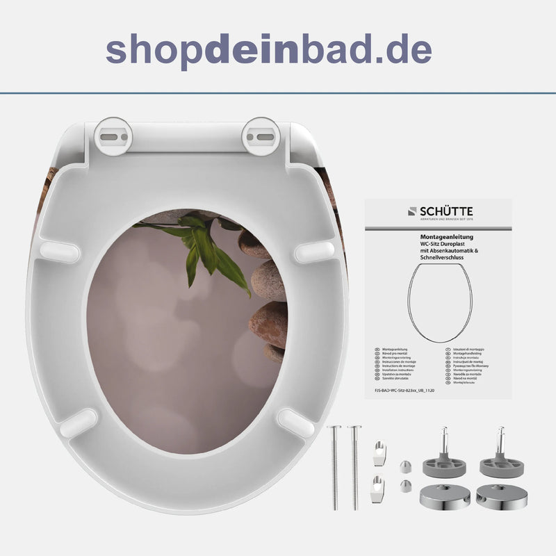 WC-Sitz STONE PYRAMID mit Absenkautomatik und Schnellverschluss
