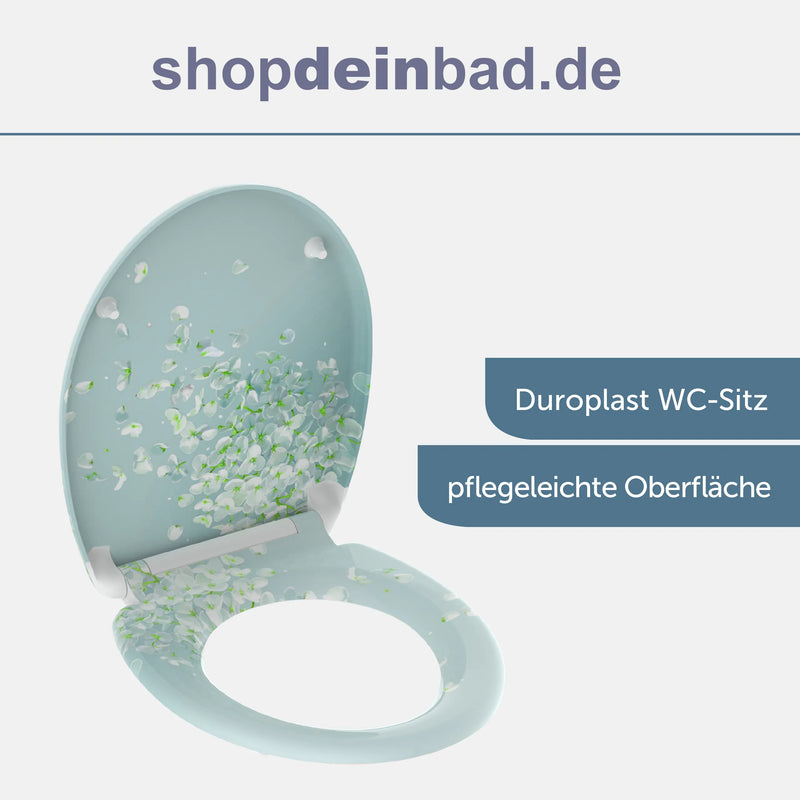 WC-Sitz FLOWER IN THE WIND mit Absenkautomatik und Schnellverschluss