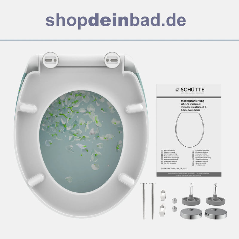 WC-Sitz FLOWER IN THE WIND mit Absenkautomatik und Schnellverschluss
