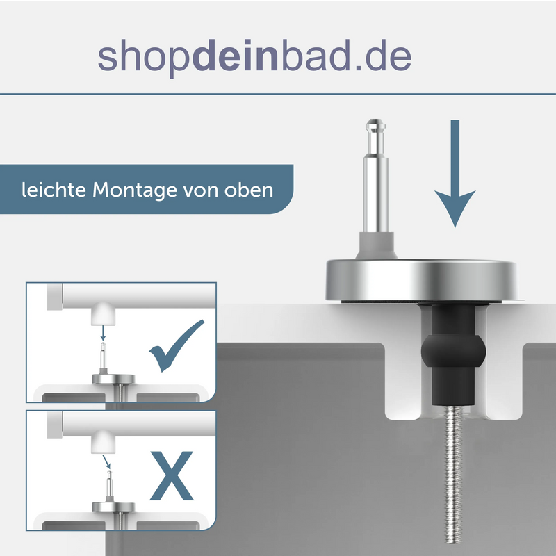 WC-Sitz schwarz mit Absenkautomatik und Schnellverschluss