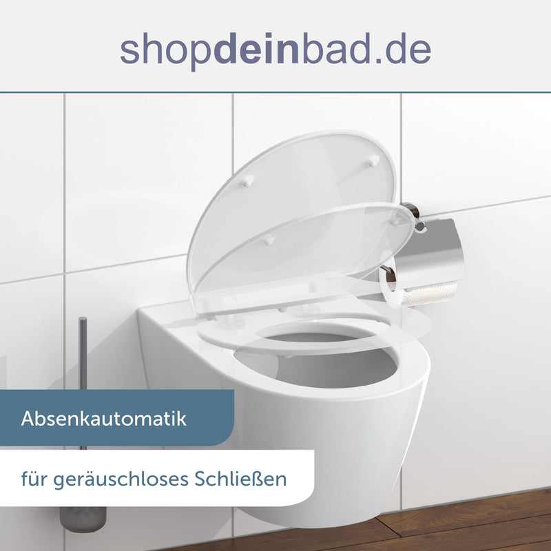 WC-Sitz SLIM weiß mit Absenkautomatik und Schnellverschluss