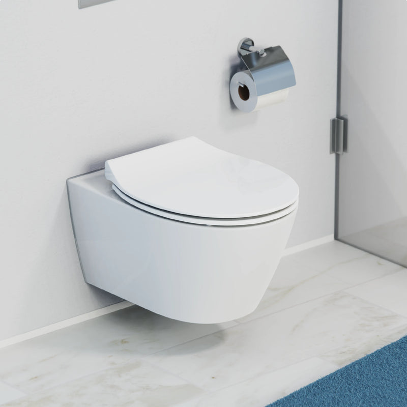 WC-Sitz SLIM weiß mit Absenkautomatik und Schnellverschluss
