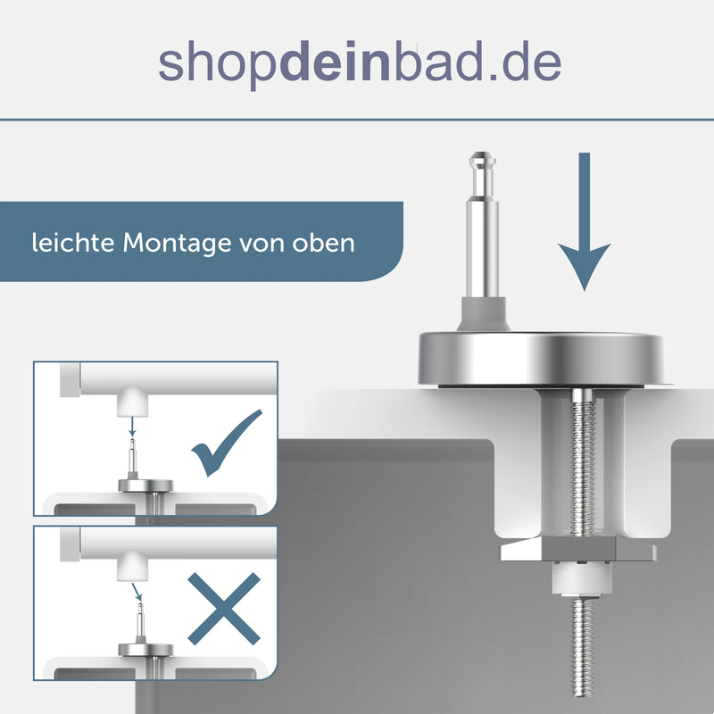 WC-Sitz SLIM grau mit Absenkautomatik und Schnellverschluss