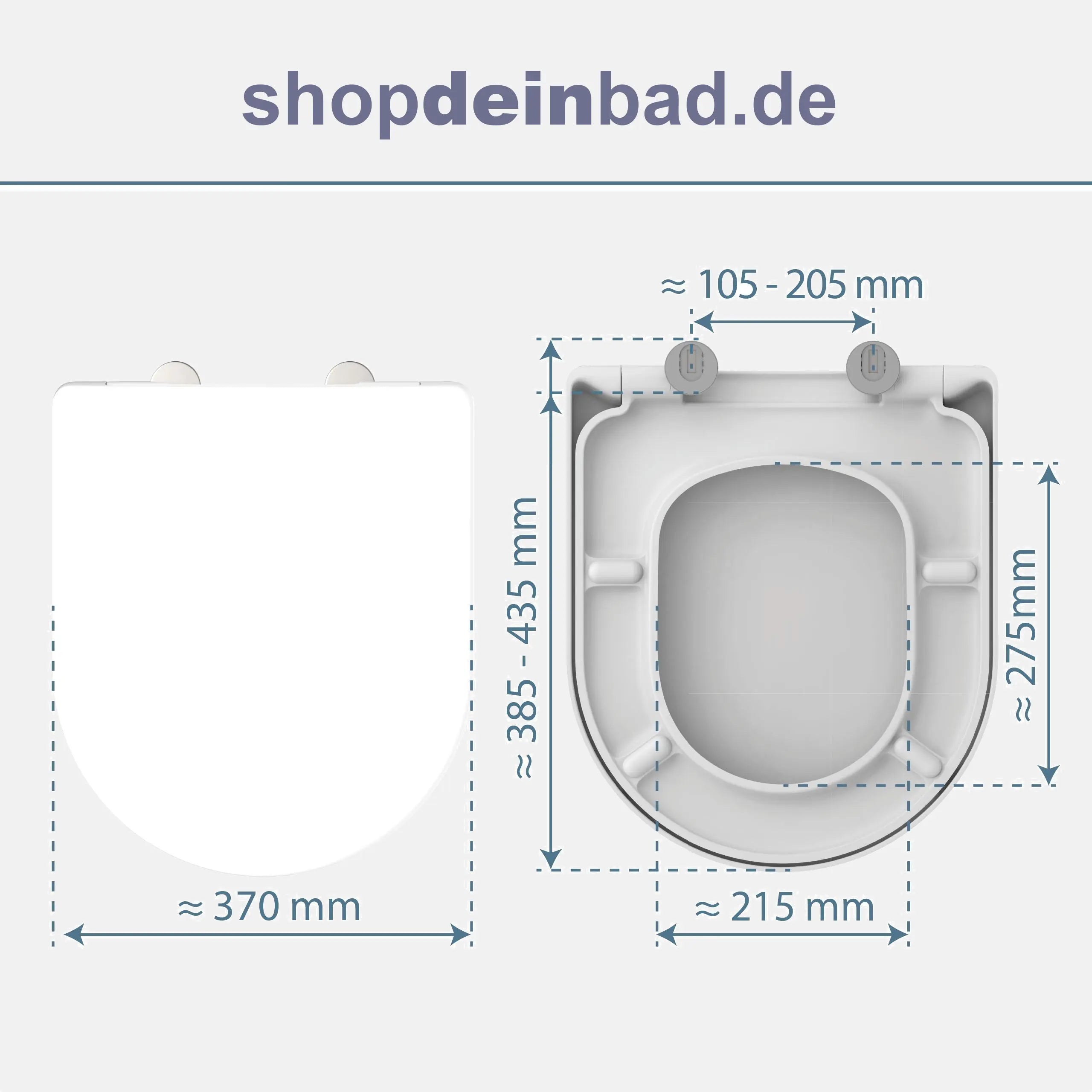 WC-Sitz, D-Form, PRO 2, weiß mit Absenkautomatik und Schnellverschluss