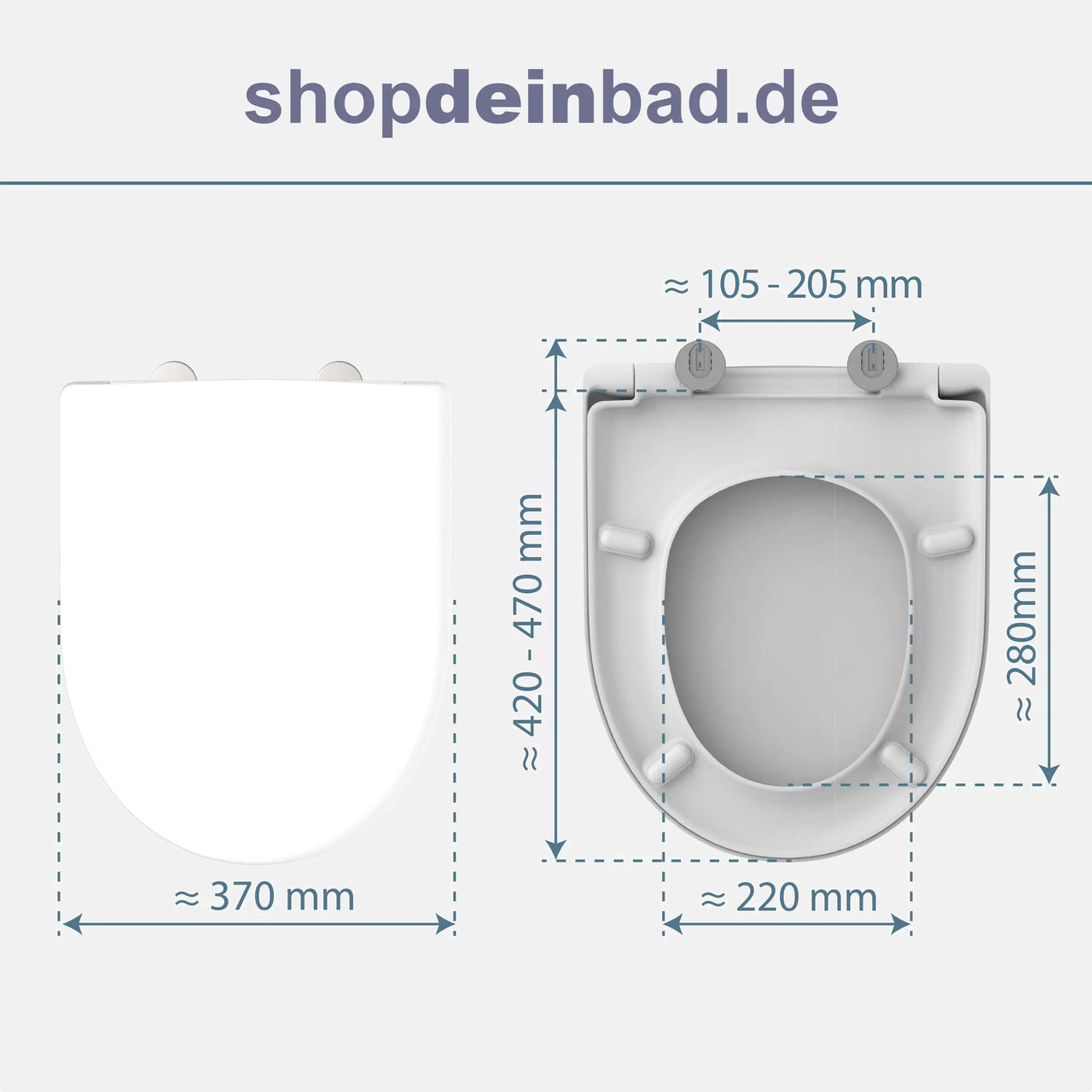 WC-Sitz, D-Form, PRO 3, weiß mit Absenkautomatik und Schnellverschluss