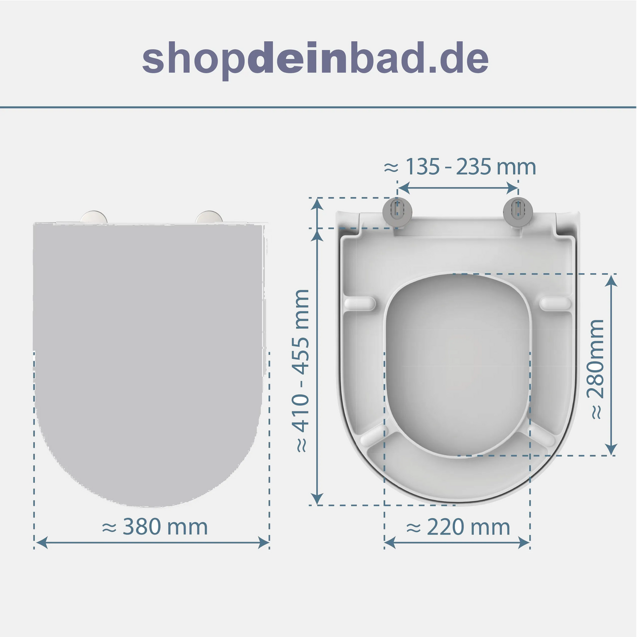 WC-Sitz, D-Form, PRO 5, weiß mit Absenkautomatik und Schnellverschluss