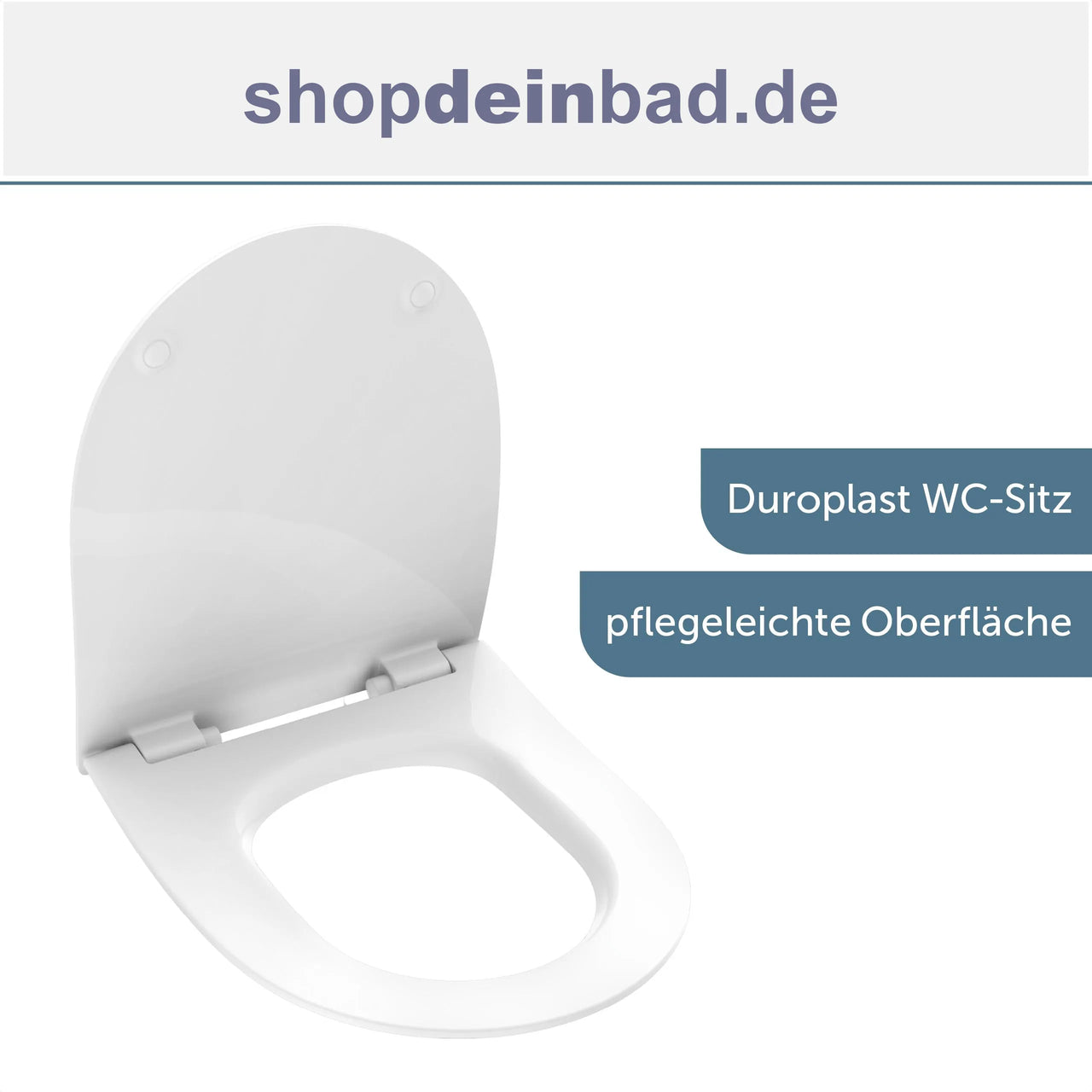 WC-Sitz, D-Form, PRO 6, weiß mit Absenkautomatik und Schnellverschluss