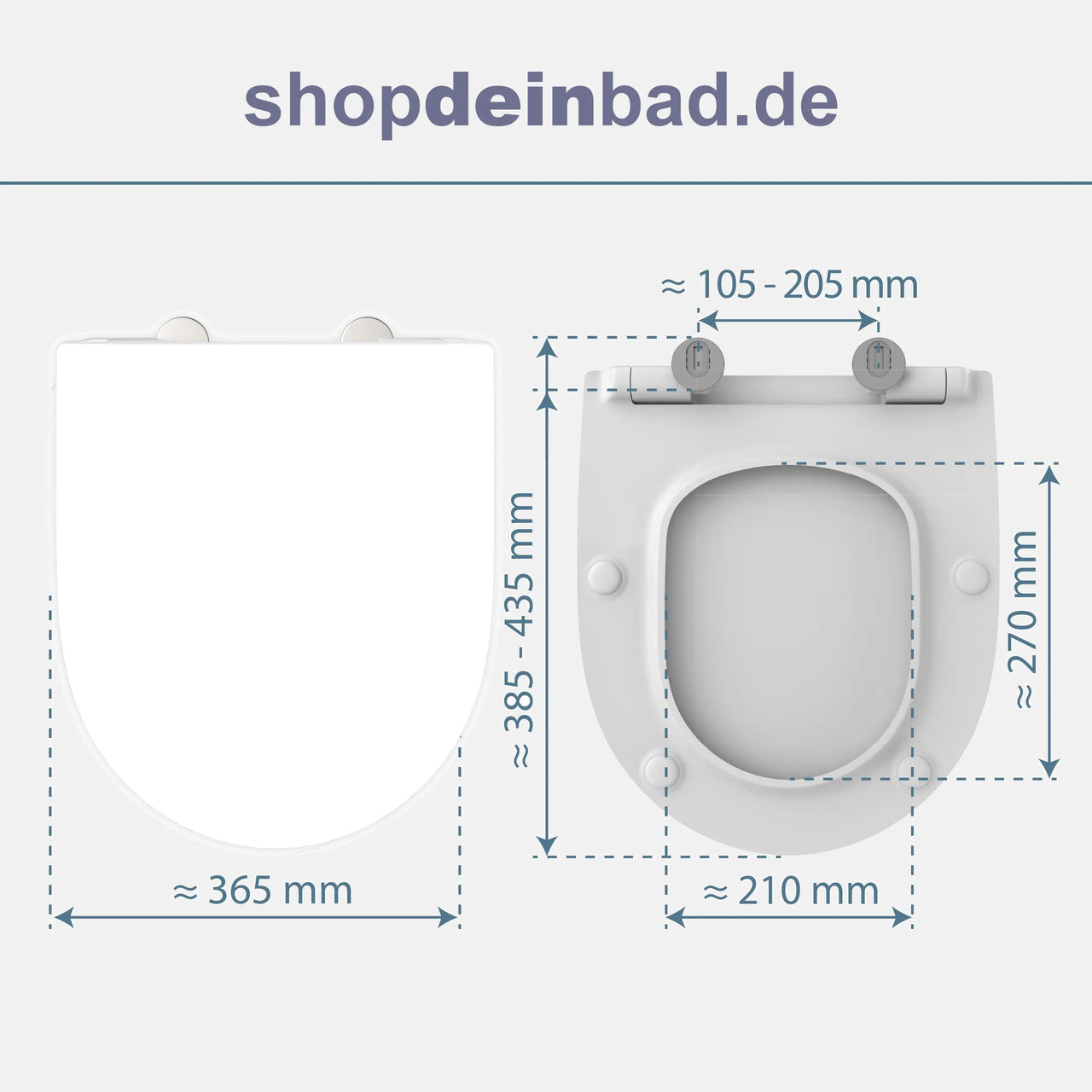 WC-Sitz, D-Form, PRO 6, weiß mit Absenkautomatik und Schnellverschluss