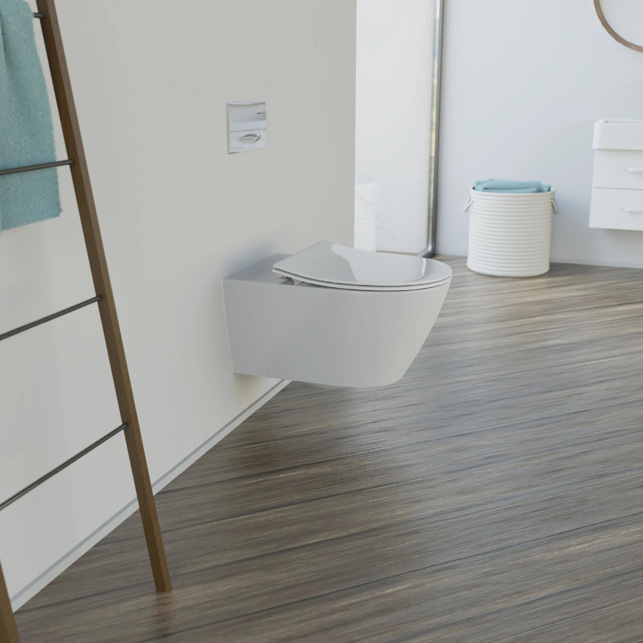 WC-Sitz, D-Form, PRO 6, weiß mit Absenkautomatik und Schnellverschluss