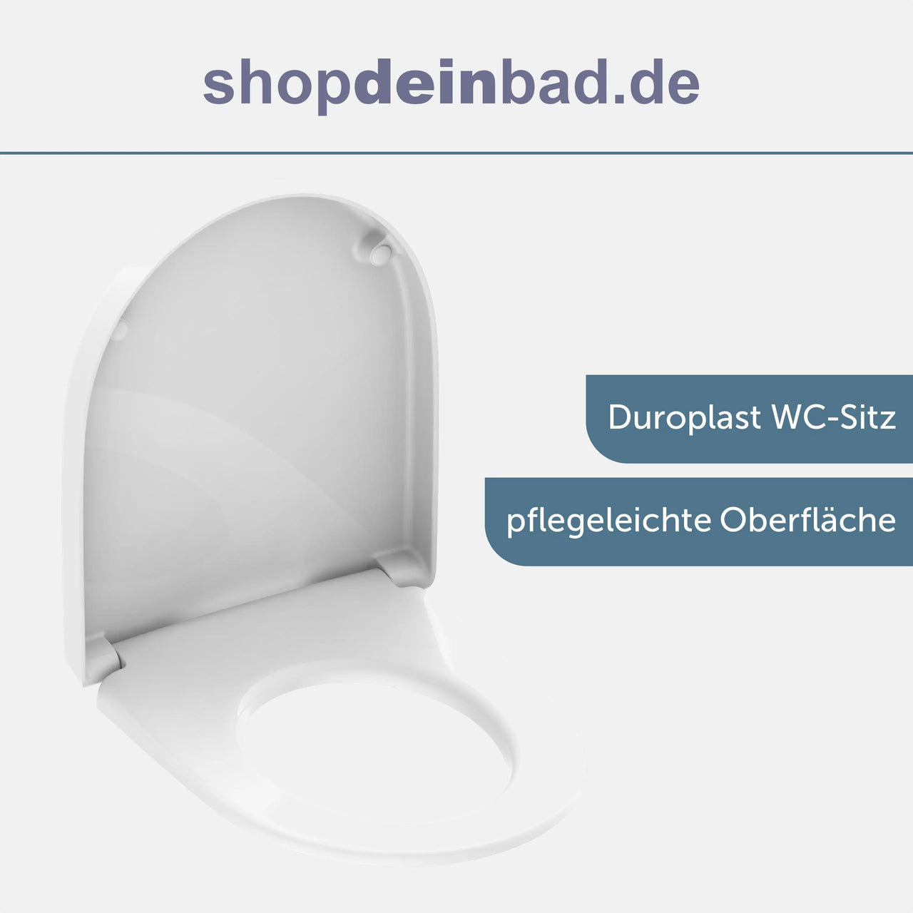 WC-Sitz, D-Form, PRO 7, weiß mit Absenkautomatik und Schnellverschluss