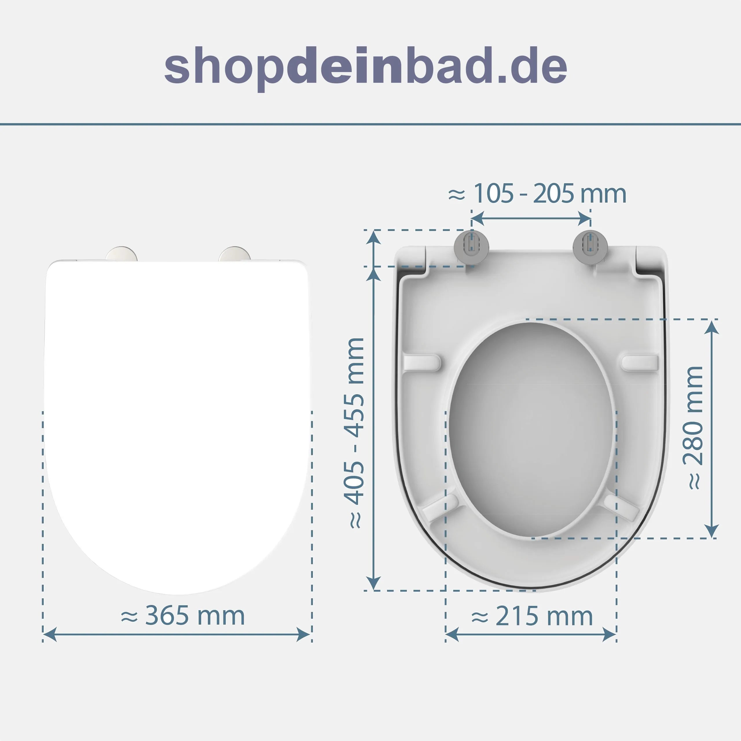 WC-Sitz, D-Form, PRO 7, weiß mit Absenkautomatik und Schnellverschluss