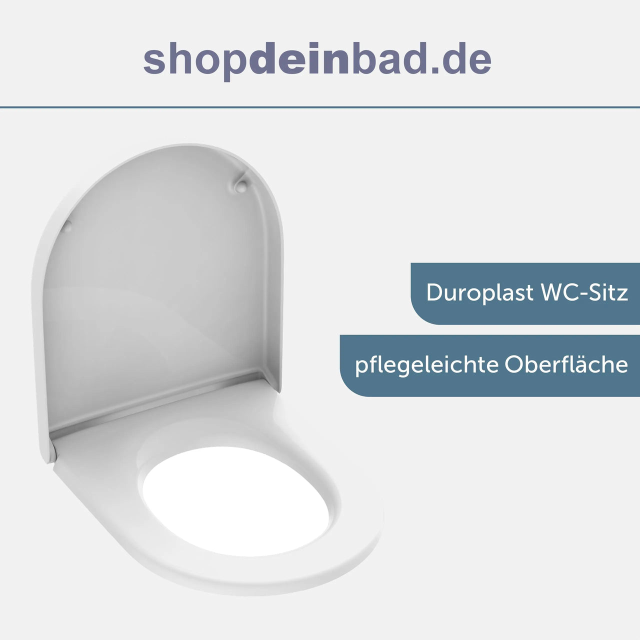 WC-Sitz, D-Form, PRO 8, weiß mit Absenkautomatik und Schnellverschluss