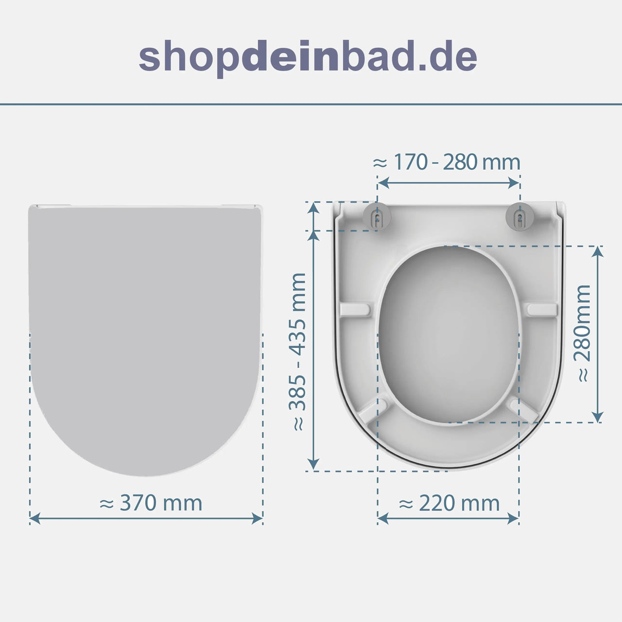 WC-Sitz, D-Form, PRO 8, weiß mit Absenkautomatik und Schnellverschluss