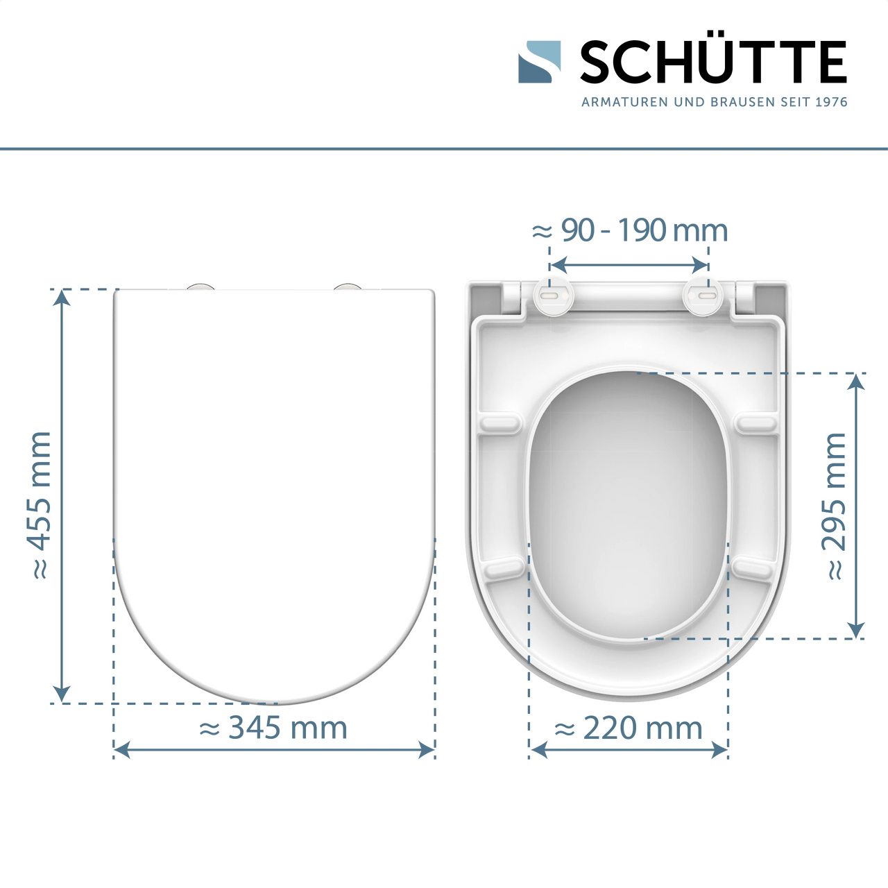WC-Sitz D-Form weiß mit Absenkautomatik und Schnellverschluss