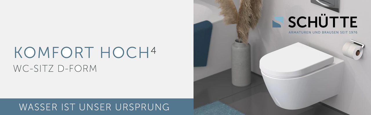 WC-Sitz D-Form weiß mit Absenkautomatik und Schnellverschluss