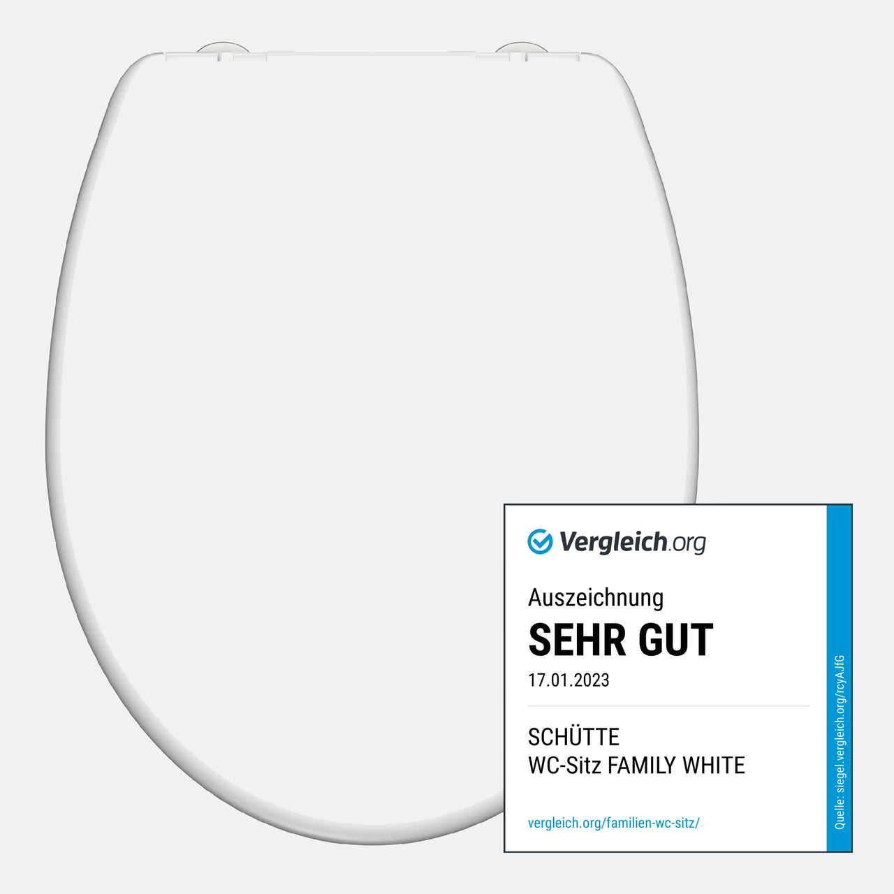 WC-Sitz FAMILY weiß mit Absenkautomatik und Schnellverschluss