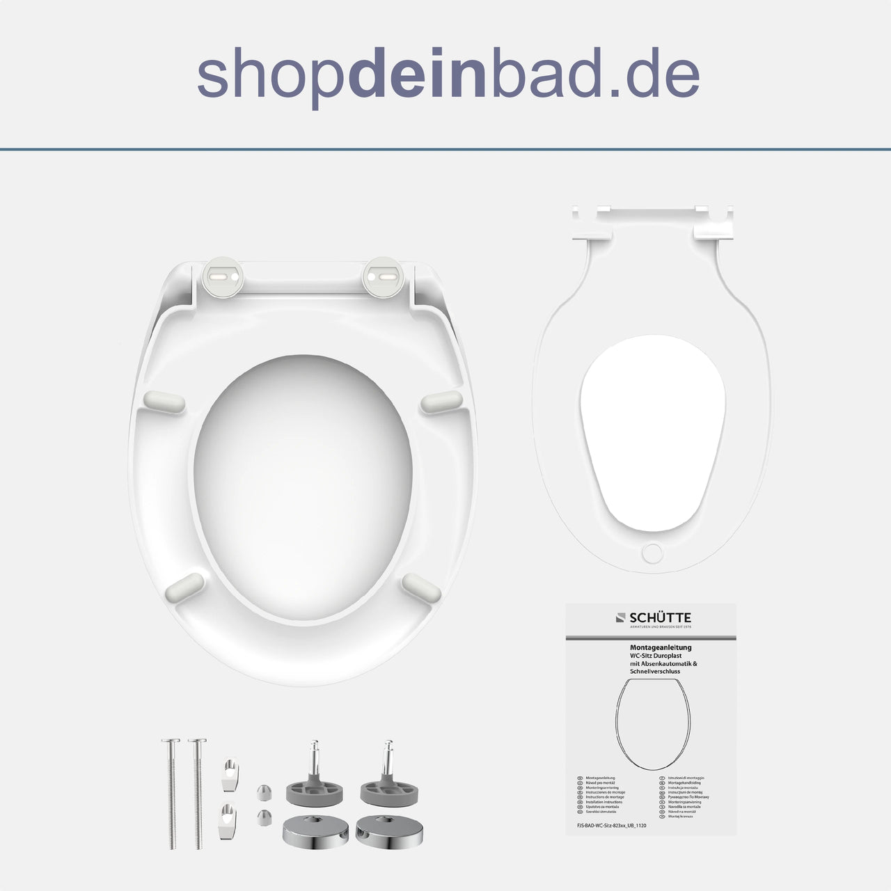 WC-Sitz FAMILY weiß mit Absenkautomatik und Schnellverschluss