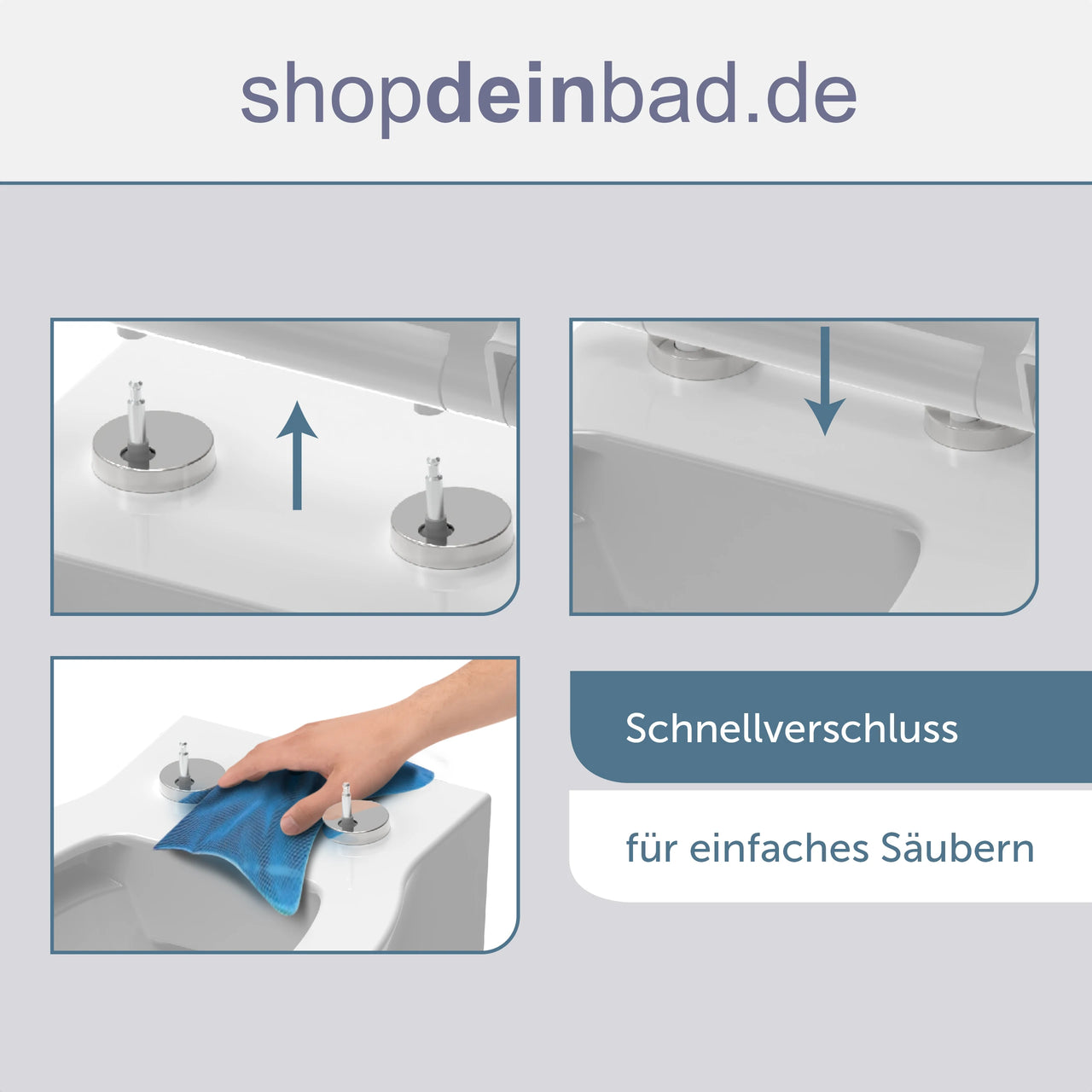 WC-Sitz FAMILY weiß mit Absenkautomatik und Schnellverschluss