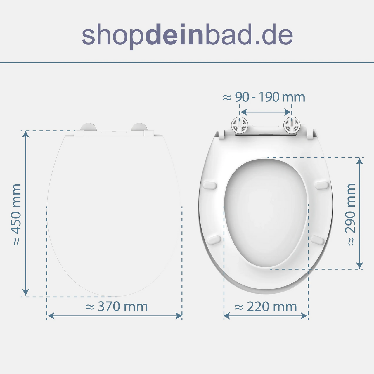 WC-Sitz weiß mit LED Nachtlicht, Absenkautomatik und Schnellverschluss