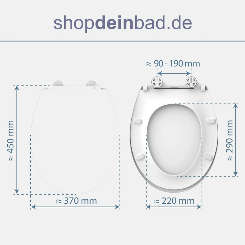 WC-Sitz weiß mit LED Nachtlicht, Absenkautomatik und Schnellverschluss