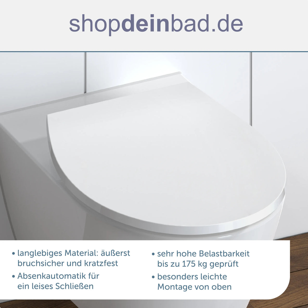 WC-Sitz weiß mit LED Nachtlicht, Absenkautomatik und Schnellverschluss