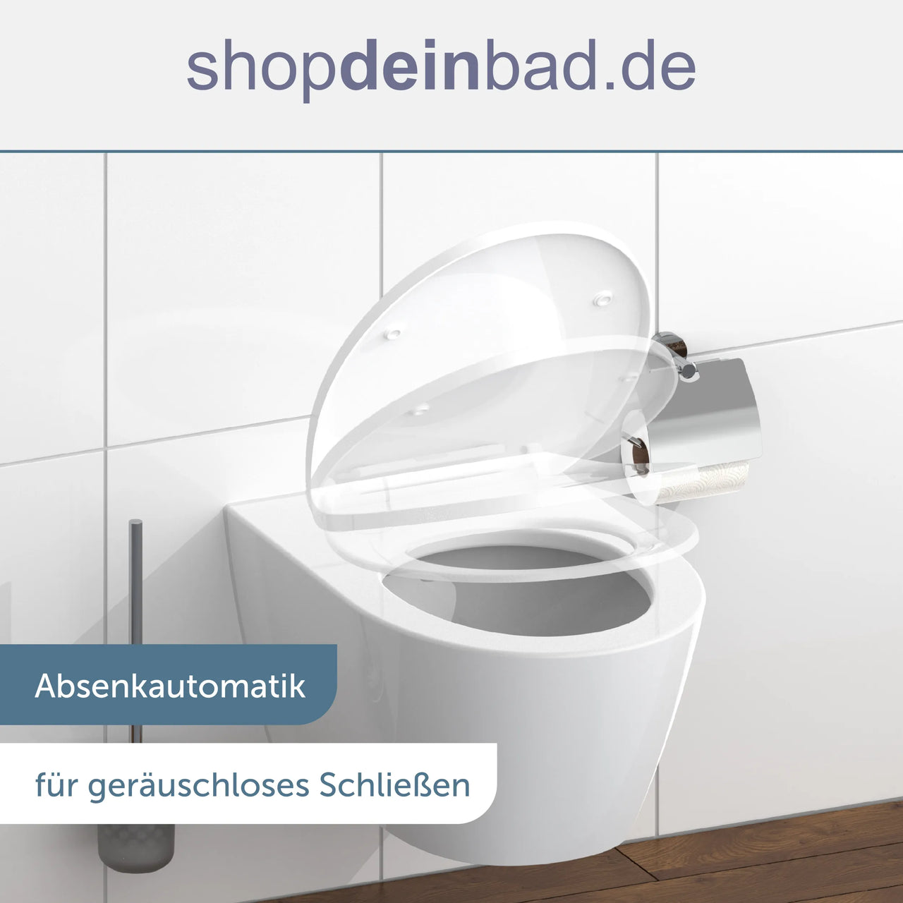 WC-Sitz weiß mit LED Nachtlicht, Absenkautomatik und Schnellverschluss