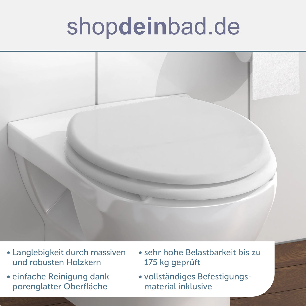 Holz WC-Sitz weiß