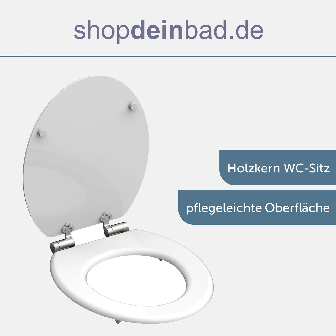 Holz WC-Sitz weiß mit Absenkautomatik