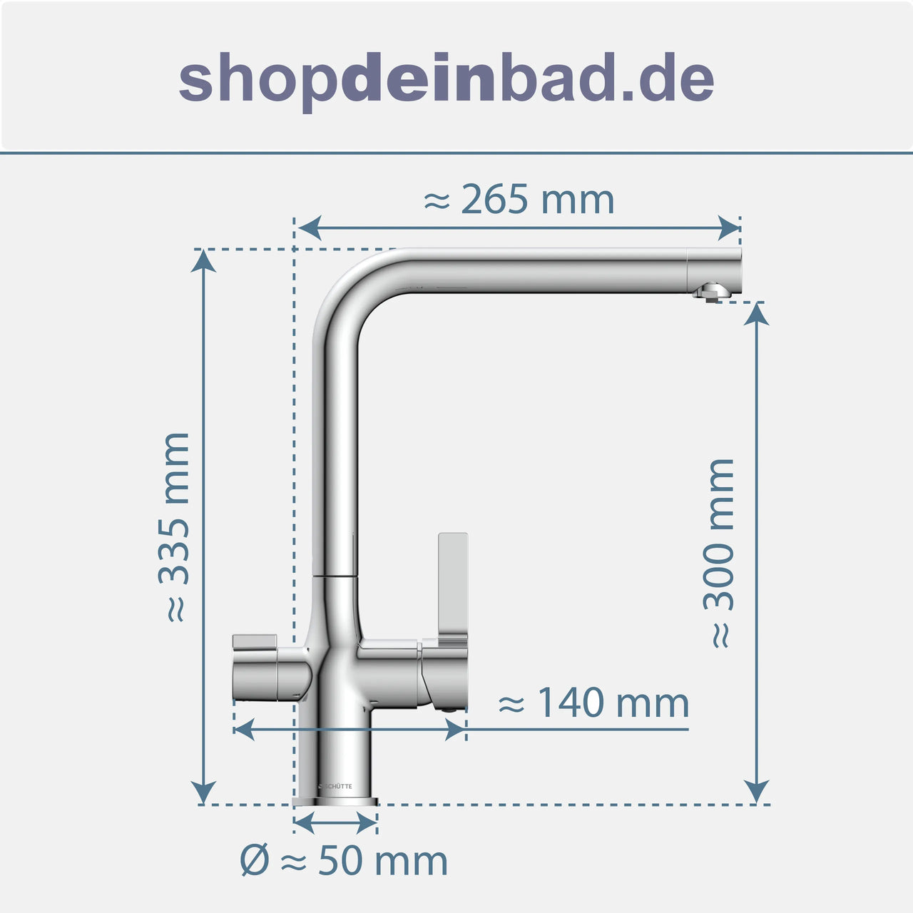 AQUASTAR PRO Trinkwasser-Spültischarmatur, Chrom, mit Filtersystem