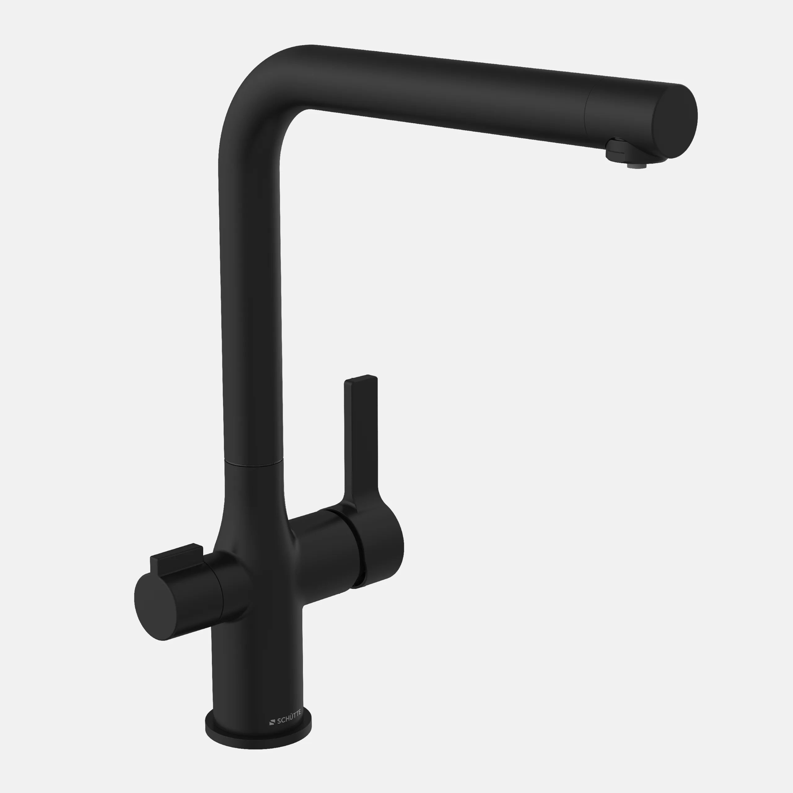 AQUASTAR PRO Trinkwasser-Spültischarmatur, Schwarz matt, mit Filtersystem