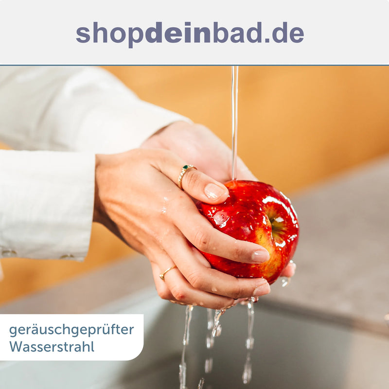 AQUASTAR PRO Trinkwasser-Spültischarmatur, Schwarz matt, mit Filtersystem