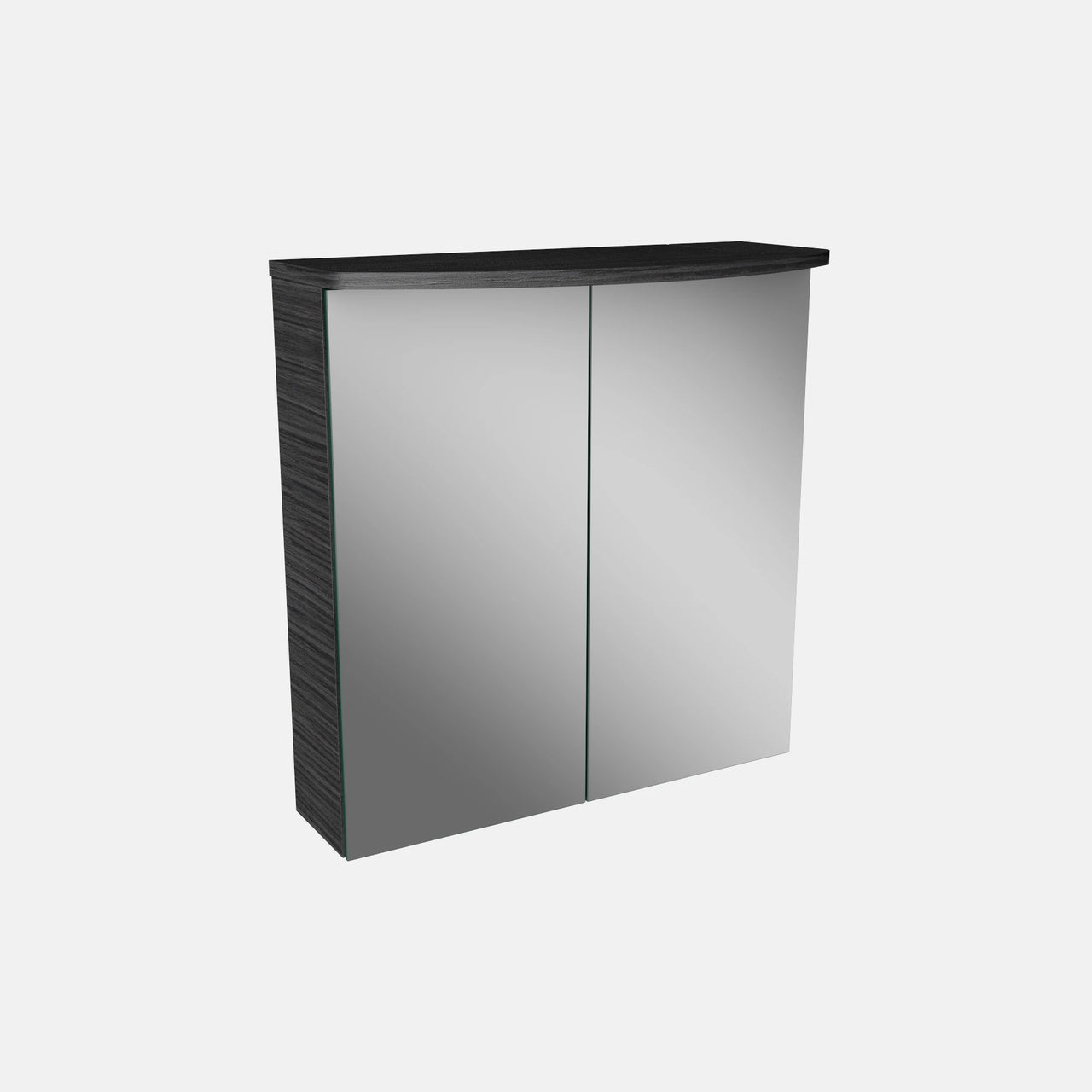Spiegelschrank L4 I 60 cm mit einer dimmbaren LED-Leuchte und zwei Türen, Dark Oak