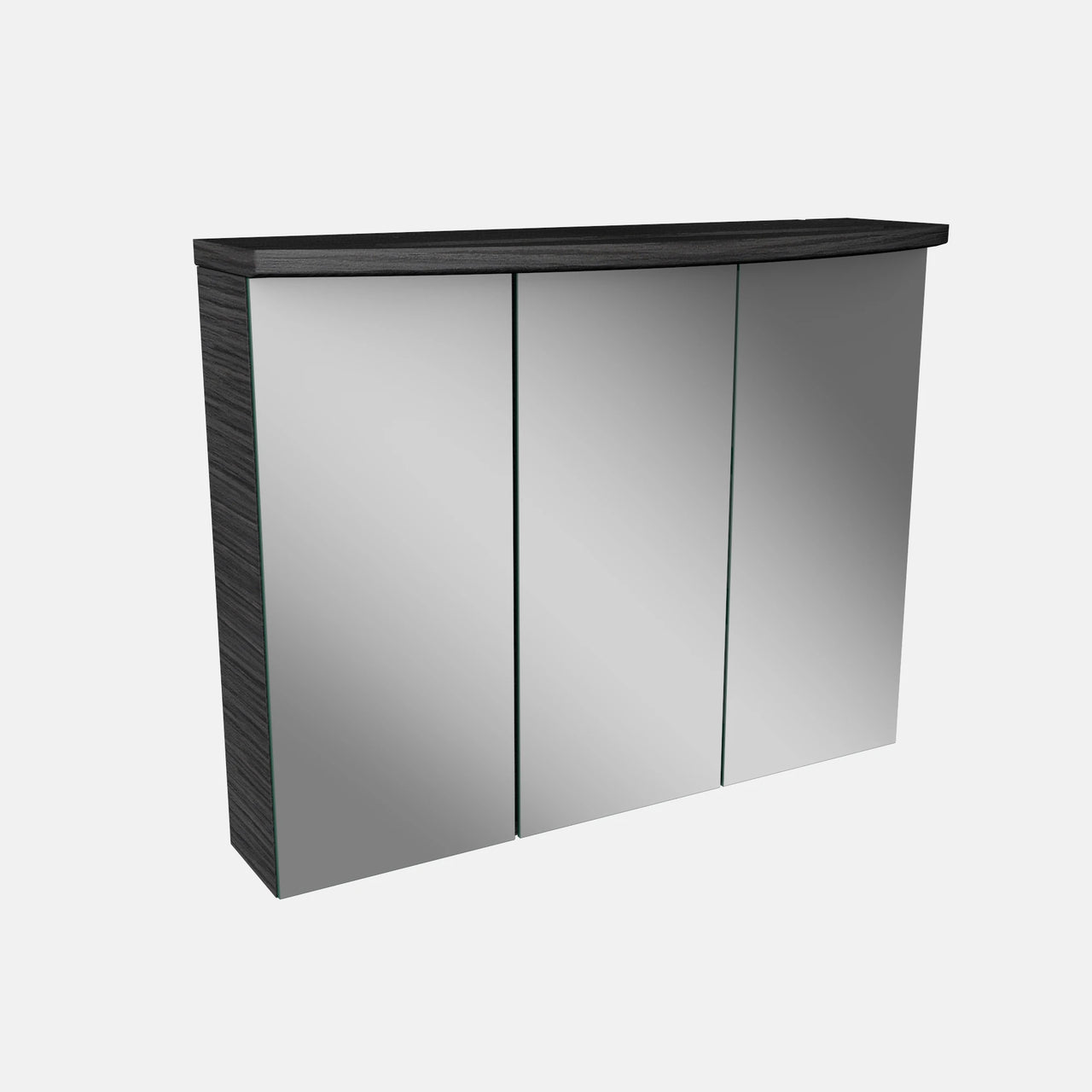 Spiegelschrank L4 I 80 cm mit einer dimmbaren LED-Leuchte und drei Türen, Dark Oak